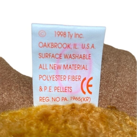 Ty Beanie Baby Kiwi Bird Plush Toy 1998 Retired Collectible Brown/Yellow Stuffed - Picture 10 of 10